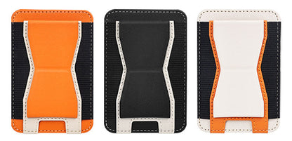 LEAVO Magnetic Phone Wallet – Elastic Card Holder with Stand