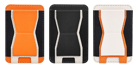 LEAVO Magnetic Phone Wallet – Elastic Card Holder with Stand