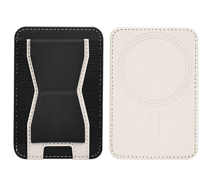 LEAVO Magnetic Phone Wallet – Elastic Card Holder with Stand