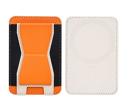 LEAVO Magnetic Phone Wallet – Elastic Card Holder with Stand