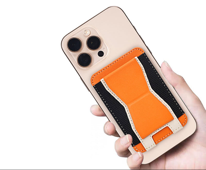LEAVO Magnetic Phone Wallet – Elastic Card Holder with Stand