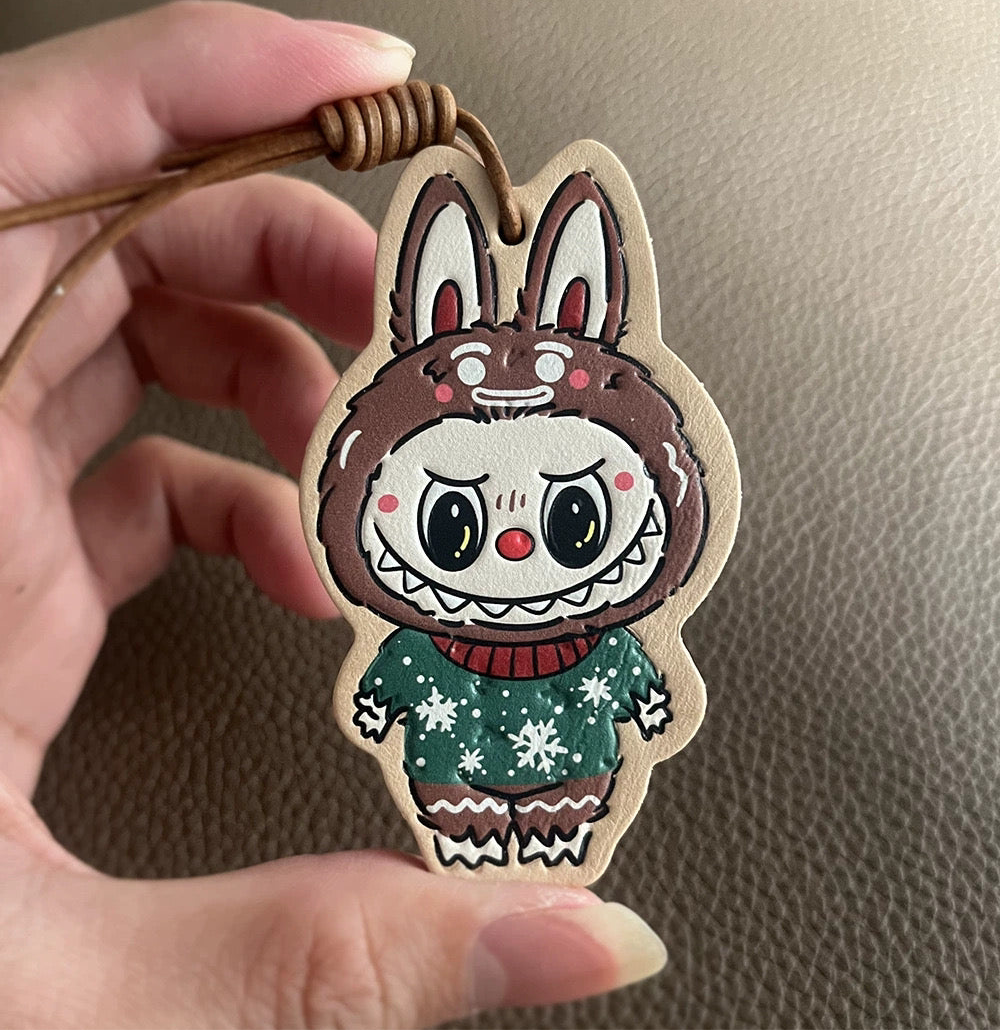 🎄 Labubu Style Christmas Charm – Snowflake Sweater Editio