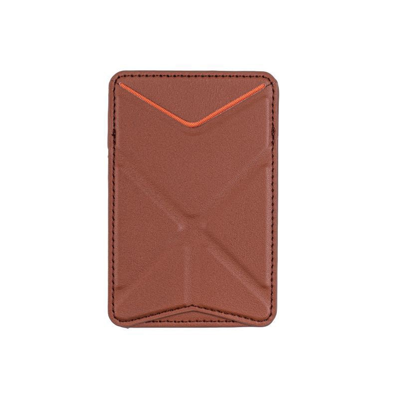 Leather Foldable Phone Wallet Stand with Card Slot