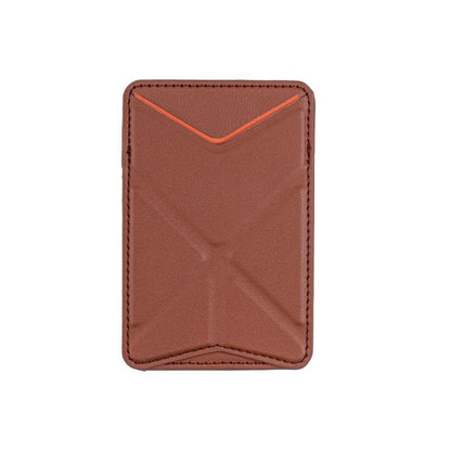 Leather Foldable Phone Wallet Stand with Card Slot