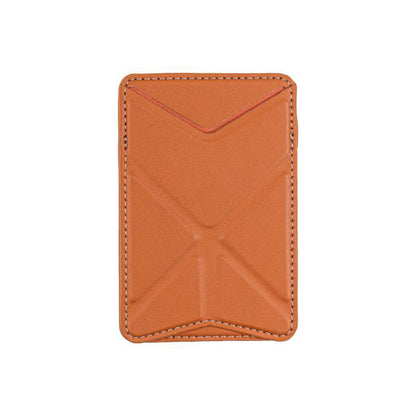 Leather Foldable Phone Wallet Stand with Card Slot