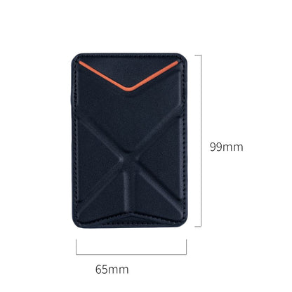 Leather Foldable Phone Wallet Stand with Card Slot
