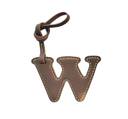 Custom Leather Initial Keychain – Personalized Alphabet Bag Charm Gift