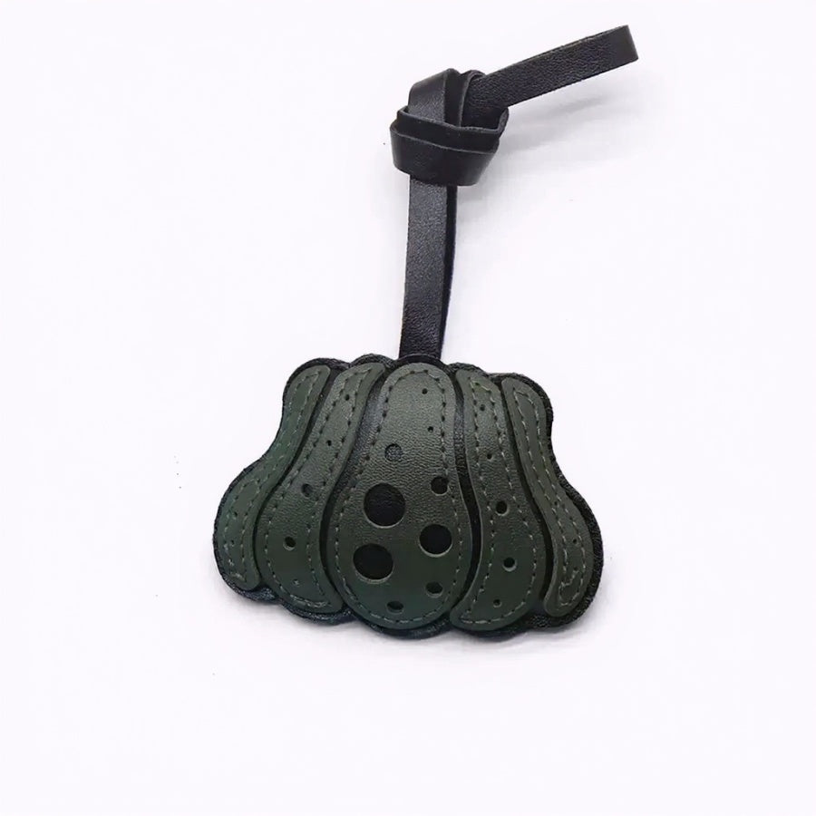 Leavo Handmade Pumpkin Charm – Forest Green 🍀