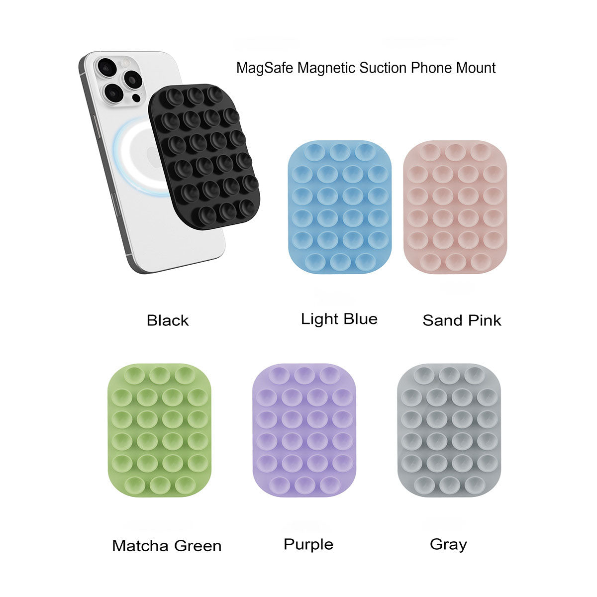 Silicone Suction Grip MagSafe Wallet – Hands-Free Phone Stand
